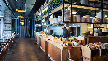Inside of restaurant dining area